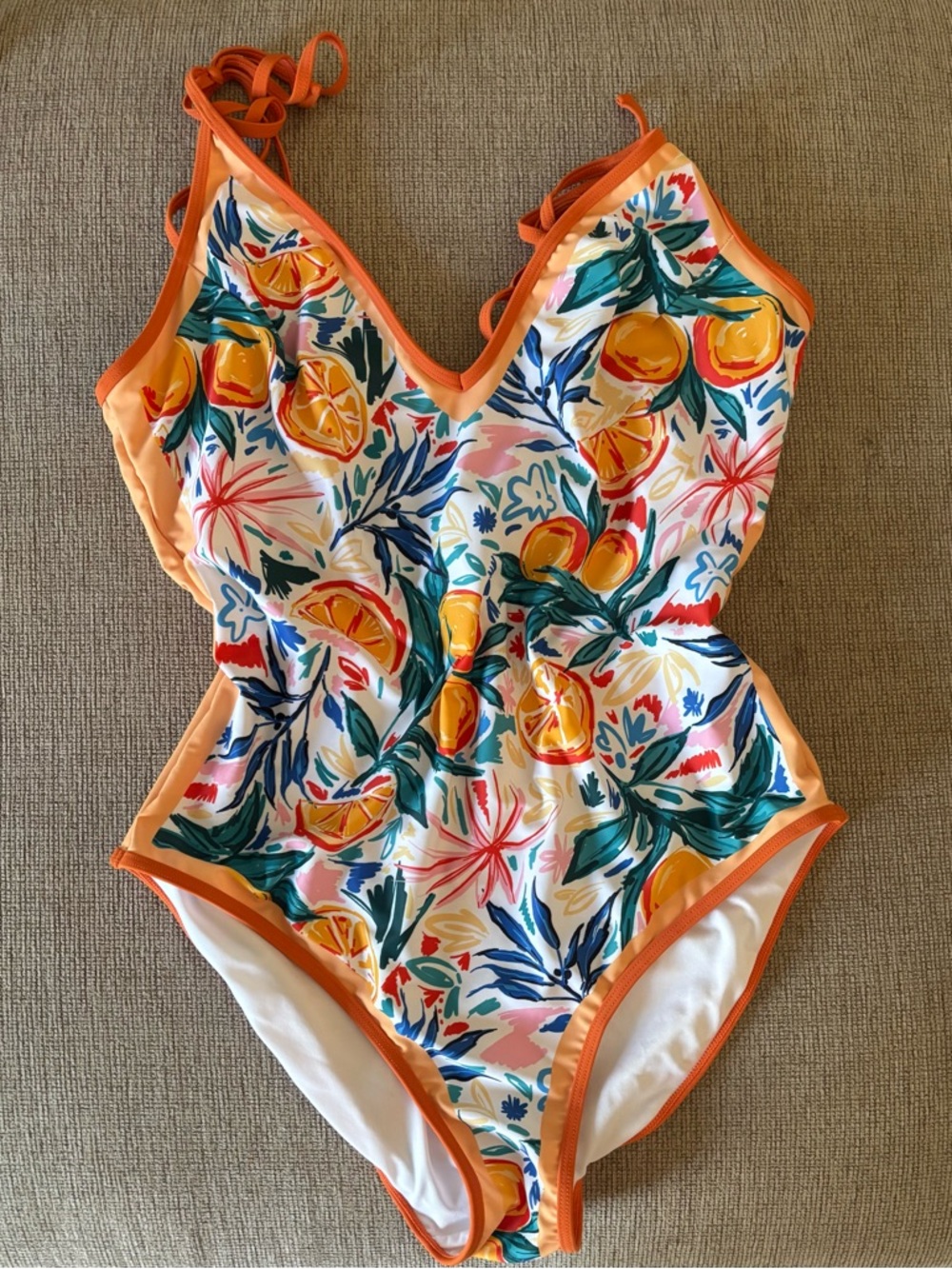 Tropical Citrus/FL Orange One-Piece Swimsuit